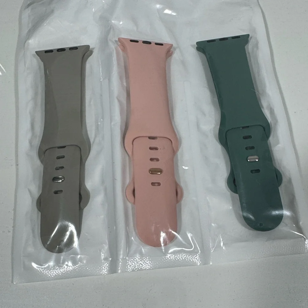 NWT Apple Watch Band Set - Gray, Pink, and Green
